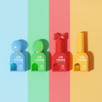 Flacon de vernis à ongles vide de 12 ml avec logo personnalisé, emballage en verre de luxe pour vernis gel UV avec bouchons colorés
