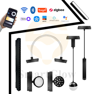 Bề mặt gắn từ theo dõi ánh sáng dẫn đèn nhôm hiện đại Trần đèn trong nhà đường sắt chiếu sáng từ theo dõi hệ thống đèn - Product Image 4