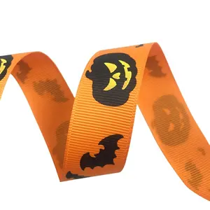 Fita de gordon estampada com gorgorão personalizado para decoração de Halloween, fita em 196 cores