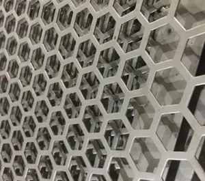 Hexagonal Perfortaed Sheet Metal Punching Net Hexagonal Hole Perforated Metal Grill