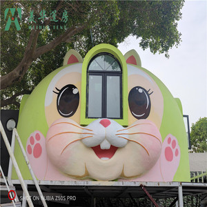 Casa Prefabricada Modular <span class=keywords><strong>de</strong></span> Espuma con Diseño <span class=keywords><strong>de</strong></span> Dibujos Animados Pintados, con Baño, Fabricada en China, Personalizada para Animales - Product Image 1