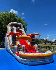 Tobogán Acuático Inflable con Forma de Palmera Morada, Tamaño Personalizado, con Lona de PVC para Uso Comercial en Fiestas y Parques de Trampolines Xinyue - Product Image 3