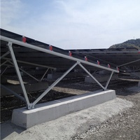 Système de montage au sol solaire en aluminium SOEASY pour panneaux photovoltaïques à inclinaison fixe, idéal pour les installations solaires résidentielles et agricoles en pleine campagne (OEM)