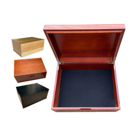 Boîte de rangement en bois de chêne foncé de grande taille gravée sur mesure avec couvercle à charnières, boîtes cadeaux décoratives pour souvenirs