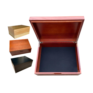 Caja de Almacenamiento de Madera de Roble Oscuro Grande, Grabada a Medida, con Tapa con Bisagras, Caja de Regalo Decorativa <span class=keywords><strong>para</strong></span> Recuerdos - Product Image 2