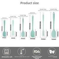Spatule en silicone de qualité alimentaire, épaissie, résistante aux hautes températures, avec racloir intégré pour outils de pâtisserie