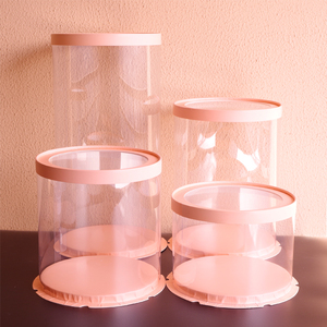 Hộp Bánh PET Trong Suốt Siêu Cao Cho Bánh Bóng Cao Với Trang Trí Hàng Đầu - Product Image 4