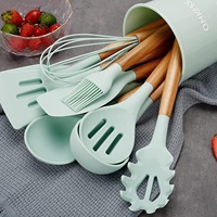 Conjunto de utensílios de cozinha, resistente ao calor, sem bpa, 12 peças de silicone, utensílios de cozinha, utensílios de cozinha