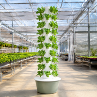 Tour hydroponique verticale intelligente - Système à 10 étages pour 40 plantes avec pompe de circulation automatique et réservoir d'eau de 30L