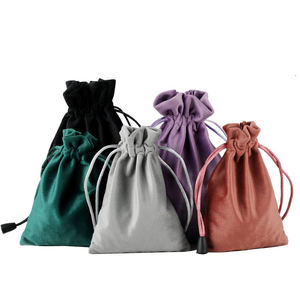 廉价定制标志天鹅绒塔罗牌符文包项链珠宝手表小物品6英寸<span class=keywords><strong>X</strong></span> 9英寸天鹅绒拉绳包圣诞礼物 - Product Image 2