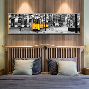 De construcción de la ciudad de noche paisajes arte <span class=keywords><strong>pintura</strong></span> de la lona - Product Image 6