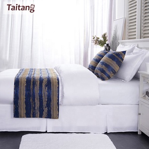 Taitang Hôtel 5 étoiles Fournisseur unique Literie de luxe en coton Linge de lit <span class=keywords><strong>blanc</strong></span> <span class=keywords><strong>Drap</strong></span> de lit - Product Image 3