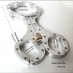 Produk Seks Dewasa Black Emperor, Pengikat Leher Tangan Kaki dari Paduan Aluminium, Model Flail Lock, HT-RZJ-01, Cina - Product Image 3