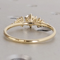 2 Karat Runder Cluster Halo Seitenstein Labor-Gezüchteter Diamant Verlobungsring 10K/14K/18K Massivgold IGI-Zertifiziert CVD/HPHT Maßanfertigung