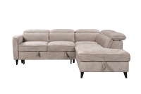 Canapé convertible moderne de luxe en forme de L, en tissu velours côtelé moelleux, meubles de salon, canapé avec rangement