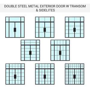 Porte intérieure en acier à <span class=keywords><strong>double</strong></span> vitrage pour magasin commercial, prix bas, supermarché, avec surface finie - Product Image 4