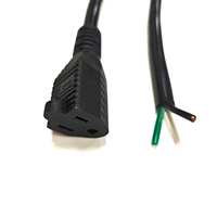 Câble d'alimentation robuste 12AWG, type « Power Whip », 30 cm (1 pied), NEMA 5-15R femelle vers extrémités dénudées, pour PDU et boîtier de commande industriel