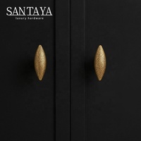 Poignées Santaya en laiton massif antique pour armoires de cuisine, boutons de tiroir pour armoires de chambre, poignée de meuble en bronze
