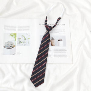 Corbata y <span class=keywords><strong>pajarita</strong></span> de estilo japonés para hombres y mujeres, graduación universitaria, mariposa estampada a rayas rojas, azules y doradas para bodas - Product Image 3