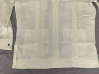 Chemise Homme 100% Lin à Quatre Poches, Manches Longues Brodées, Boutonnée – Style Mariage Cubain Mexicain