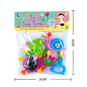 Ensemble de clochette à main pour bébé, jouet suspendu pour <span class=keywords><strong>poussette</strong></span> pour enfants, jouet en plastique, <span class=keywords><strong>hochet</strong></span>, mignon, 5 pièces - Product Image 2