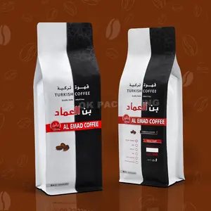 Coffee Bag Packaging With Valve Custom Flat Bottom Aluminum Foil Side Gusseted Bag Coffee/ Coffee Bean Packaging Bag Coffee Bag With Valve And Zipper