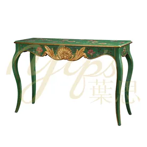 Yips LD-2005-1901 Europese Serie Solidwood Carving Handgeschilderde Bloemenpatroon Klassieke Console Tafel