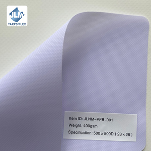 Jinlong Manufacturer Lona De Pvc Flex Canvas Vinyl Cold Laminated Flex Banner Raw <strong>Material</strong> <strong>Blue</strong> White Color - Product Image 2