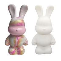 Jouets en plastique pour animaux à peindre, figurines d'animaux vierges, ours fluide pour cadeaux scolaires, artisanat populaire à faire soi-même