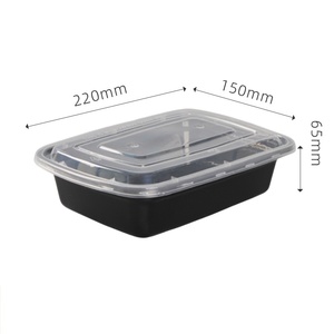 Boîte à bento personnalisée à un compartiment Boîte à lunch en plastique de gros Boîte à lunch de style américain avec couvercle - Product Image 6