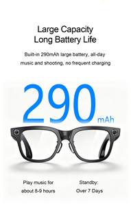 SZBEISU W660 4K AI Smart <b>Glasses</b> 20MP IMX388D Sensor <b>Camera</b> 6-Axis EIS Video WiFi6 AI Translation OEM Factory Ready Stock - Product Image 4