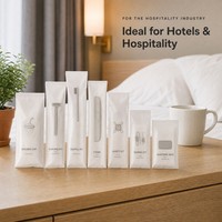 Ensemble d'articles de toilette biodégradables PLA pour hôtel, 7 pièces, kit de salle de bain jetable pour invités