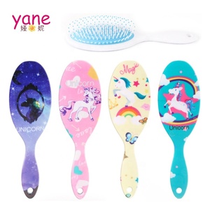 Brosse à cheveux coussin colorée en silicone, arc-en-ciel, <span class=keywords><strong>licorne</strong></span>, Airbag, peigne ABS pour bébé - Product Image 1