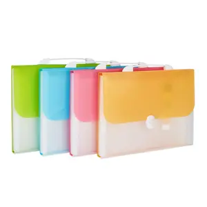 Werks akkordeon PP Materials File Folder Organizer mit Taschen für Kinder, tragbare A4-Dateiordner für Dokumente mit Etiketten