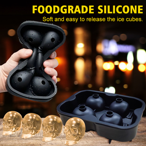 Cross-Border bestseller: 4-Piece sọ Ice Tray Set Halloween sọ Băng khuôn 4-mảnh sô cô la khuôn DLY nến khuôn - Product Image 4