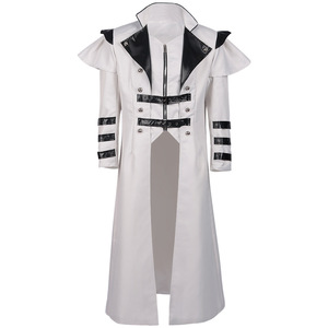 Costume d'Halloween en gros pour hommes adultes : Veste longue fendue de style médiéval, steampunk, assassin, elfe, pirate, gothique, pour cosplay - Product Image 4