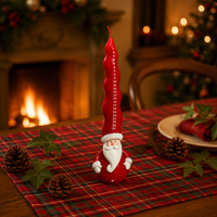 Weihnachts-Countdown-Kerzen-Geschenkbox mit Santa- und Schneemann-Design, luxuriöse Feiertagsdekoration für den Innenbereich, Souvenir-Geschenk