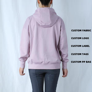 Veste d'équitation pour femme ARLAN, coupe ajustée, en duvet et polaire, résistante aux intempéries, couleur beige, vente directe usine, idéale pour la compétition. - Product Image 2