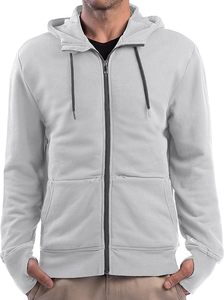 Commercio all'ingrosso in bianco di alta qualità <span class=keywords><strong>stile</strong></span> Casual <span class=keywords><strong>abbigliamento</strong></span> da <span class=keywords><strong>uomo</strong></span> Full Zip up felpe felpe felpe in pile traspirante con cappuccio - Product Image 5