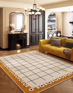 कस्टम आधुनिक पैटर्न वाले नायलॉन मुद्रित कार्पेट छोटे आकार के गैर पर्ची धोने योग्य सोफे क्षेत्र रग्स टेमिस - Product Image 5