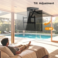 Support de télévision motorisé intelligent avec fonction de levage, abaissement et rotation, pour meuble et plafond, avec éclairage LED intégré