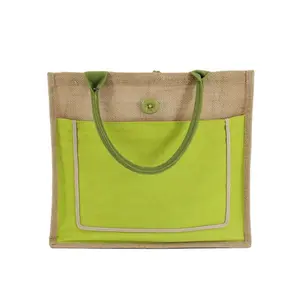 BSCI sac à main personnalisé en usine sac à provisions recyclé réutilisable naturel jute sac fourre-tout en chanvre écologique avec logos