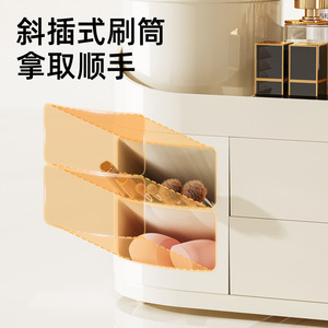 Multifunctional Desktop Pen Holder With Partitions Round 360 Degree <b>Rotatable</b> For Office <b>Desk</b> Organization - Product Image 5
