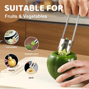 Nouvel Outil Universel Amélioré pour Retirer les Pépins de Fruits et Légumes, Dénoyauteur Multifonction en Acier Inoxydable pour Poivrons et Éliminateur de Graines - Product Image 6