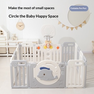 Plastic <strong>Baby</strong> Playpen Crawling Mat Protective <strong>Fence</strong> Home Indoor Safety <strong>Enclosure</strong> for <strong>Babies</strong> - Product Image 3