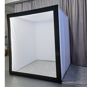 Boîte photo cube blanche tout-en-un DIY avec miroir infini en verre trempé pour smartphones, appareil photo, borne d'impression en libre-service, cabine selfie - Product Image 3