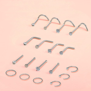 Gaby G23 <span class=keywords><strong>Anello</strong></span> per Naso in Titanio ASTM-F136 Ipoallergenico, Labret, Septum, Cartilagine, <span class=keywords><strong>Helix</strong></span>, Daith, <span class=keywords><strong>Piercing</strong></span> per Ombelico, <span class=keywords><strong>Anello</strong></span> Segmentato - Product Image 4