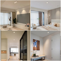 PULUOTI Spot LED COB Moderne à 3 Têtes en Aluminium Blanc 21W 3000K Rond Nouveau Design Encastré pour Salon Intérieur et Maison