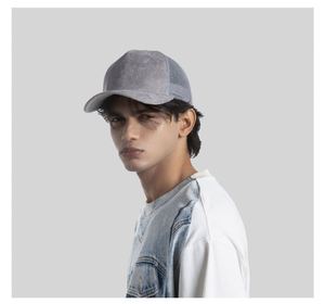 หมวกคนขับรถบรรทุกหนังกลับแบบกำหนดเอง พร้อมงานปักสามมิติ หมวกเบสบอลลายปักโลโก้สไตล์เรโทร - Product Image 6