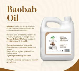 Huile de baobab brute Mrembo Naturals, biologique, distillée à la vapeur, nourrissante, raffermissante, pour le soin du corps, des cheveux, peau normale, export en vrac - Product Image 5